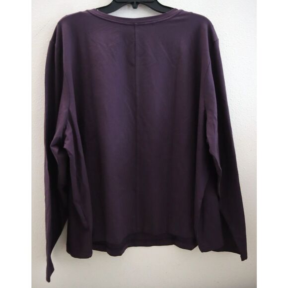 Athleta 413178-04 Women's Sz 3X Iris Purple Essential V-Neck Long Sleeve Top - Picture 2 of 6